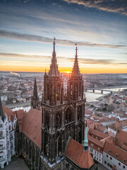 view of meissen with the Albrechtsburg in sunrise 