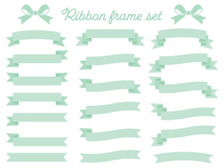 リボンのフレームのベクターイラストセット