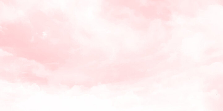 Pink of sky and soft cloud abstract background. Landscape photo. Fantasy pastel pink background.