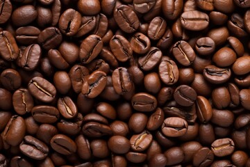 Fototapeta premium Coffee beans filling a background, texture