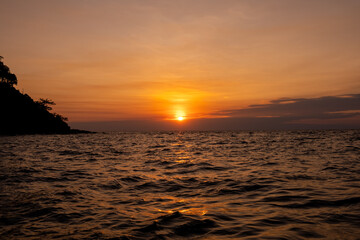 Beautiful sunset over the sea.