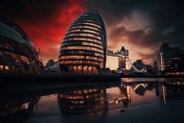 Obraz premium City of London high dynamic range, London City, AI Generated