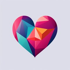 Naklejka na ściany i meble colorful heart shape illustration