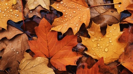 autumn leaves on the ground