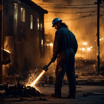 Experto metal minero realiza segmentaci&oacute;n de fierros met&aacute;licos entre los escombros
