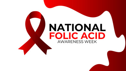 National Folic Acid Awareness week is observed every year in January. spread awareness about the importance of folic acid. it can help prevent some serious birth defects of the brain and spine. vector