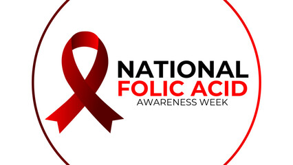 National Folic Acid Awareness Week vector template design. Its Promoting Health and Pregnancy Wellness with Folic Acid . suit for banner, greeting card, poster, cover, flyer, backdrop, background.