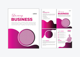 Vector Professional Best Bi Fold Brochure Design Template 