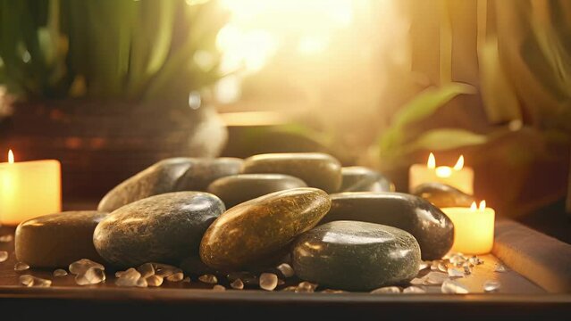 Closeup of the massage the placing herbs and essential oils on the heated sauna stones, enhancing the theutic benefits.