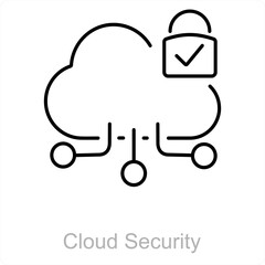 Cloud Security and interface icon concept