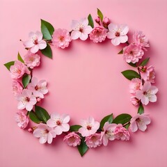 Fototapeta na wymiar Pink cherry blossom, flower