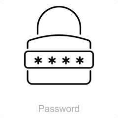 Password and security icon concept