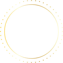 gold circle and dot circle transparent background