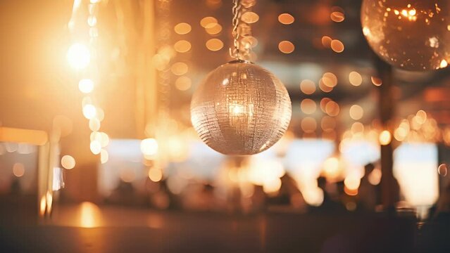 Closeup of an elegant ballroom on the cruise, decorated with sparkling chandeliers and luxurious furnishings, where guests can dance the night away.
