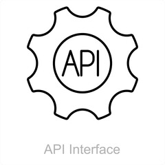 API Interface and interface icon concept