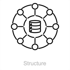 Structure and technology icon concept