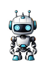 Cartoon robot on transparent background illustration