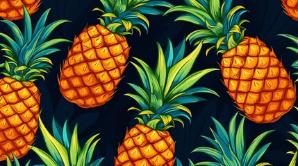 pineapple seamless pattern