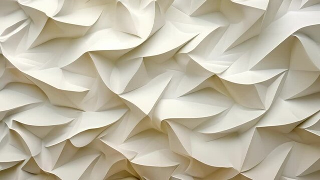 A closeup shot of an origami tessellation, displaying the repetitive folding patterns used to create intricate designs and shapes, often used in innovative architectural structures.