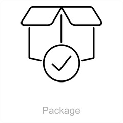 Package and parcel icon concept