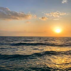 Fototapeta na wymiar sunrise in the Sea