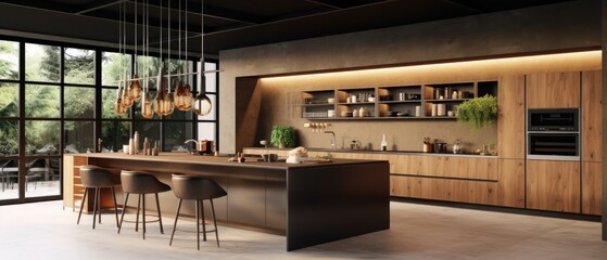 Stunning kitchen centered with island