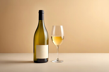 bottle of wine and glass