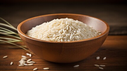 bowl of rice on table