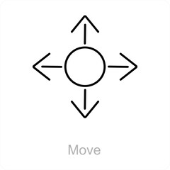 Move and way icon concept
