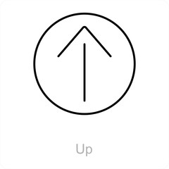 Up and way icon concept