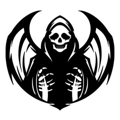 Grim Reaper Illustration Vector. Darkness Art