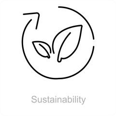 Sustainability and environment icon concept