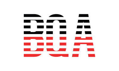 BQA three initial letter iconic line negative space minimal logo design vector template. monogram, abstract, wordmark, business, typography, minimalist, brand, company, flat, modern, unique, simple