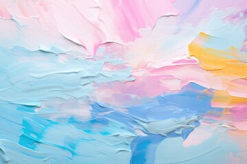 abstract watercolor background with blue, pink, orange and yellow colors, Pastel paint colorful splashes background with a pastel color palette, AI Generated