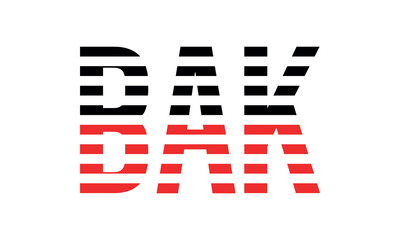 BAK three initial letter iconic line negative space minimal logo design vector template. monogram, abstract, wordmark, business, typography, minimalist, brand, company, flat, modern, unique, simple