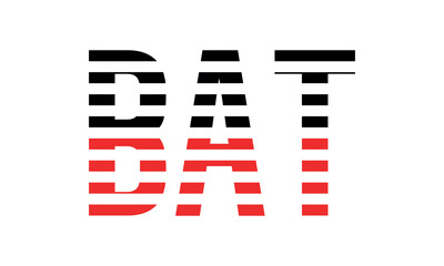 BAT three initial letter iconic line negative space minimal logo design vector template. monogram, abstract, wordmark, business, typography, minimalist, brand, company, flat, modern, unique, simple