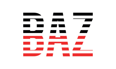 BAZ three initial letter iconic line negative space minimal logo design vector template. monogram, abstract, wordmark, business, typography, minimalist, brand, company, flat, modern, unique, simple