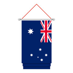 Australia flag in flat style isolated on white background, vector illustration