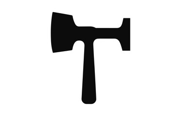 A Hammer vector black Silhouette isolated on a white background