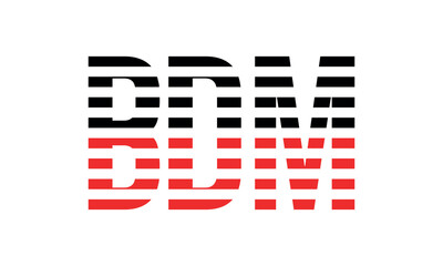 BDM three initial letter iconic line negative space minimal logo design vector template. monogram, abstract, wordmark, business, typography, minimalist, brand, company, flat, modern, unique, simple