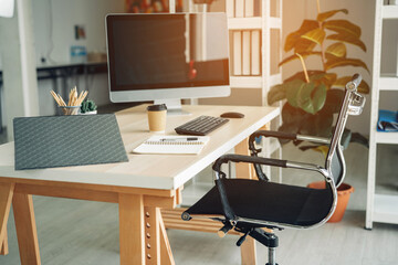 Interior of conference hall in modern office.