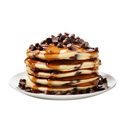 stack of pancakes with chocolate chips