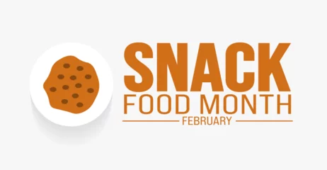 Foto op Aluminium february National Snack Food Month background template. Holiday concept. background, banner, placard, card, and poster design template. © Neelrong