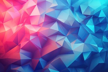 Fototapeta premium Abstract polygonal background. Triangular origami style with gradient, Polygonal crystalline surface with muted gradient, a geometric 3D render, AI Generated