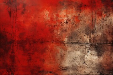 Grunge background with space for text or image. Red and white colors, Present an abstract grunge decorative red background, AI Generated