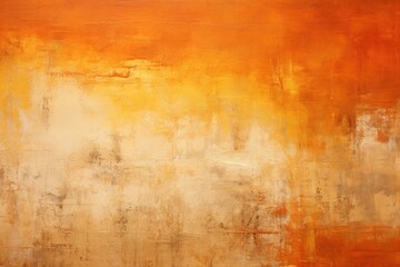 Orange and white grunge wall texture. Abstract background for design, Present an abstract painting background or texture, AI Generated