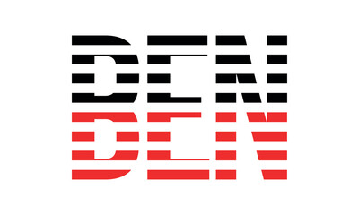 BEN three initial letter iconic line negative space minimal logo design vector template. monogram, abstract, wordmark, business, typography, minimalist, brand, company, flat, modern, unique, simple