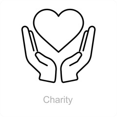 Charity and donate icon concept