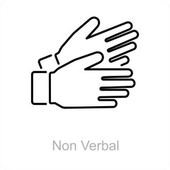 Non Verbal and communication icon concept