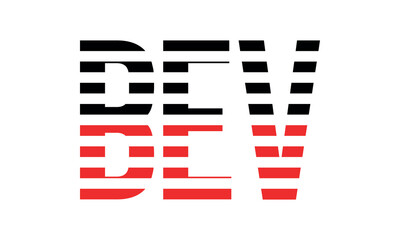 BEV three initial letter iconic line negative space minimal logo design vector template. monogram, abstract, wordmark, business, typography, minimalist, brand, company, flat, modern, unique, simple